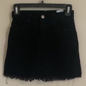 John galt brandy melville black corduroy mini skirt